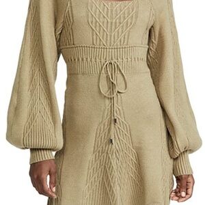 Free People Knit Dress in Beige